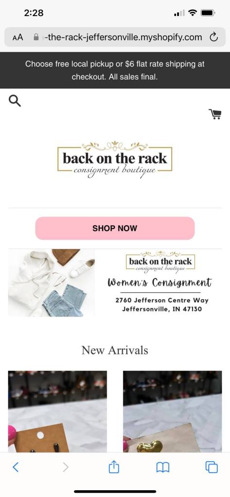 back on the rack consignment boutique mobile
