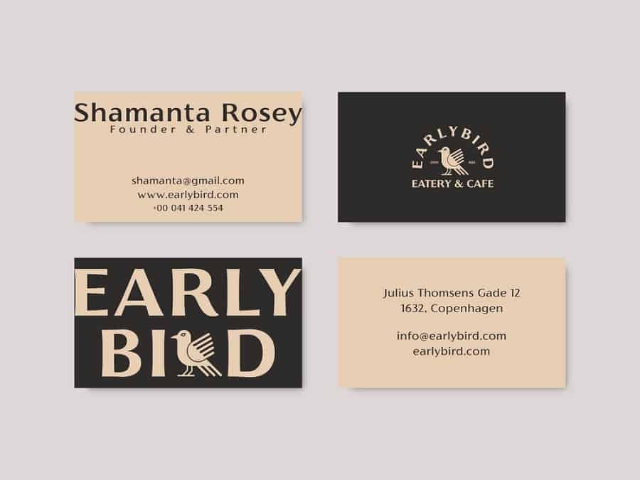 flat business card example 2