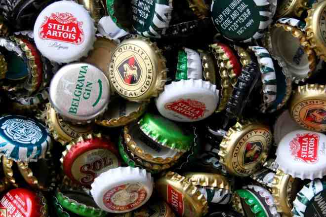 bottle caps with logos