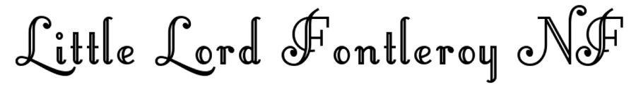 little lord fontleroy nf double line fonts example