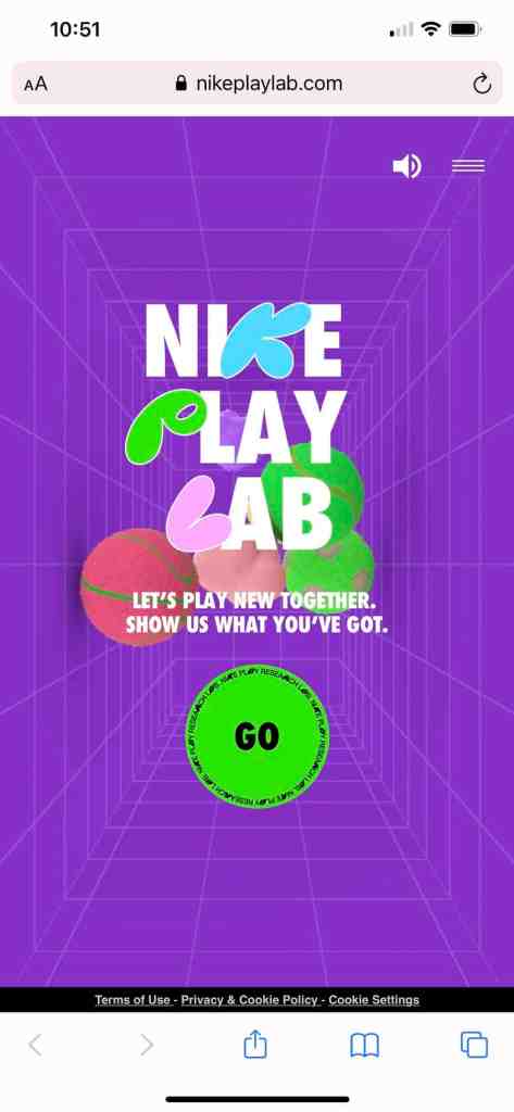 mobile website design inspiration from Nike PLAYlab