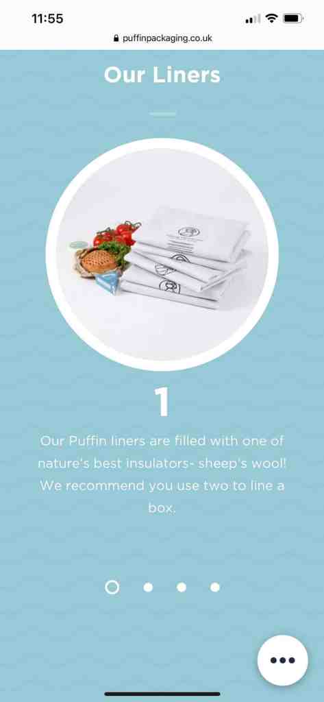 mobile website design inspiration from Puffin Packaging example 2