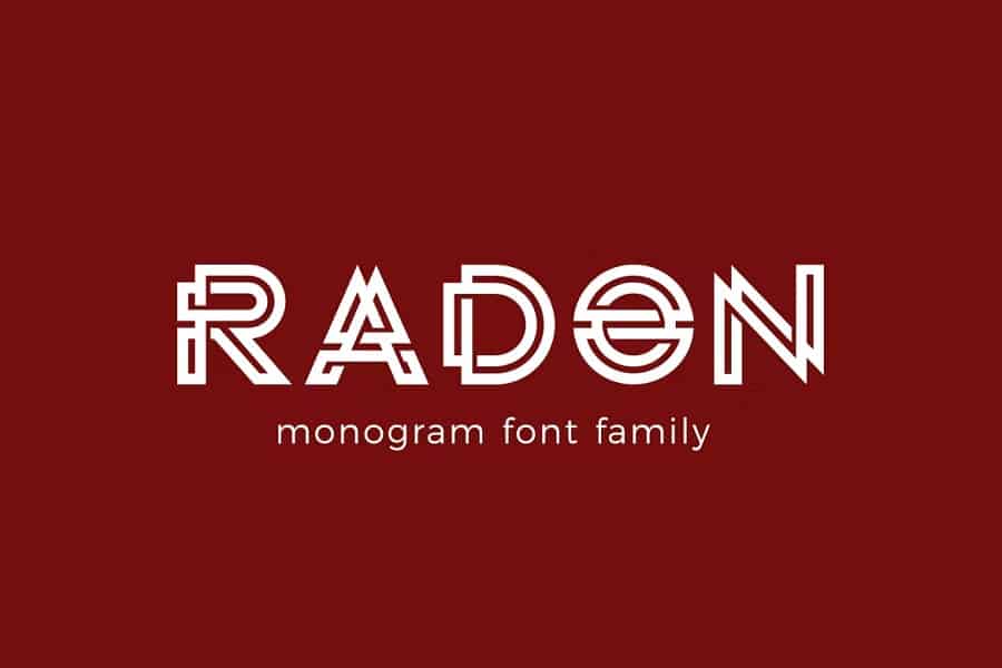 radon double line fonts example