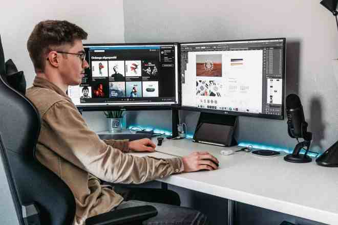 designer working on computer