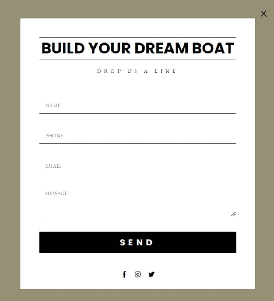 example of best contact page design sea cat